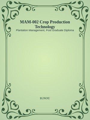 MAM-002 Crop Production Technology